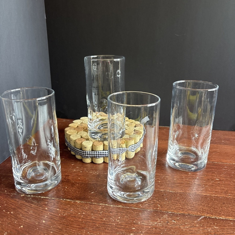 The Cellar 5 Piece Set Glassware High Ball Glasses Silhouette Pattern‎
